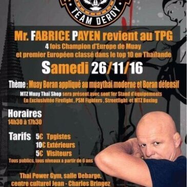 Stage de Muay Boran avec Fabrice Payen