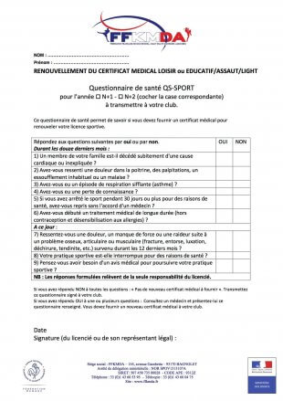 Certificat médical
