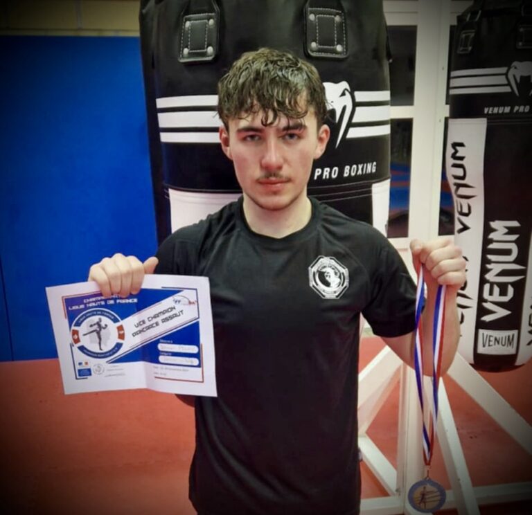 Jahman Pilon, vice-champion de la ligue des Hauts-de-France de Pancrace en -71 kg